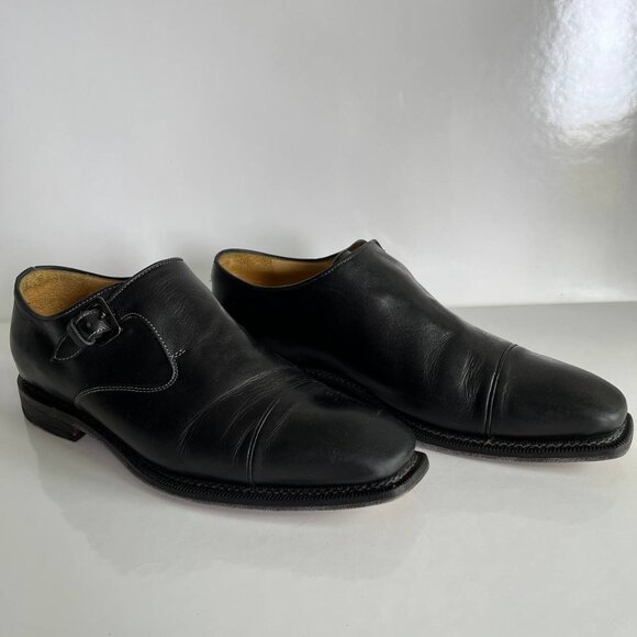 Brecos Made in Italy – Black Leather Monk Strap Dress Shoes (Size EU 42 / US 9) - Picture 3 of 10